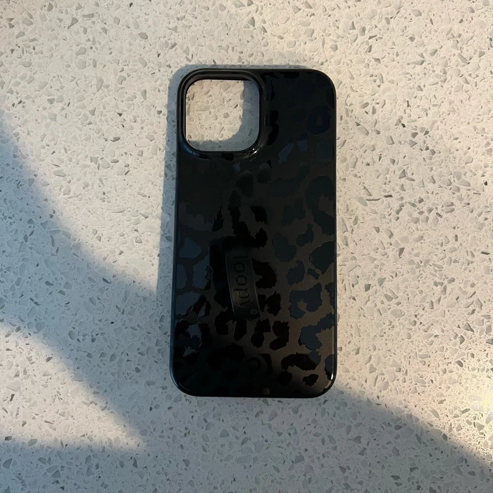 Loopy Case Black Gloss Leopard Phone Case